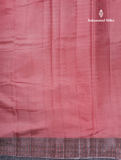 Beautiful Dark Brown Semi Raw Silk Saree With Fancy Border