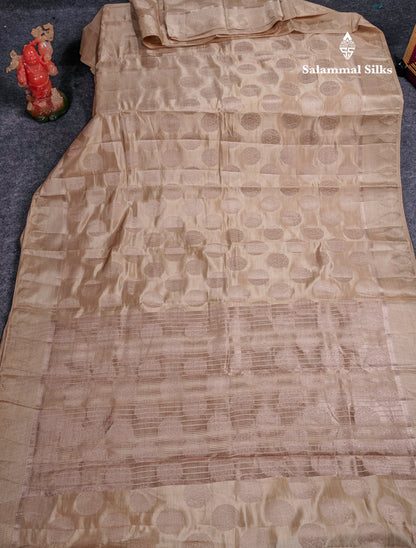 Beautiful Dual Tone Maroon Semi Raw Silk Saree With Fancy Border