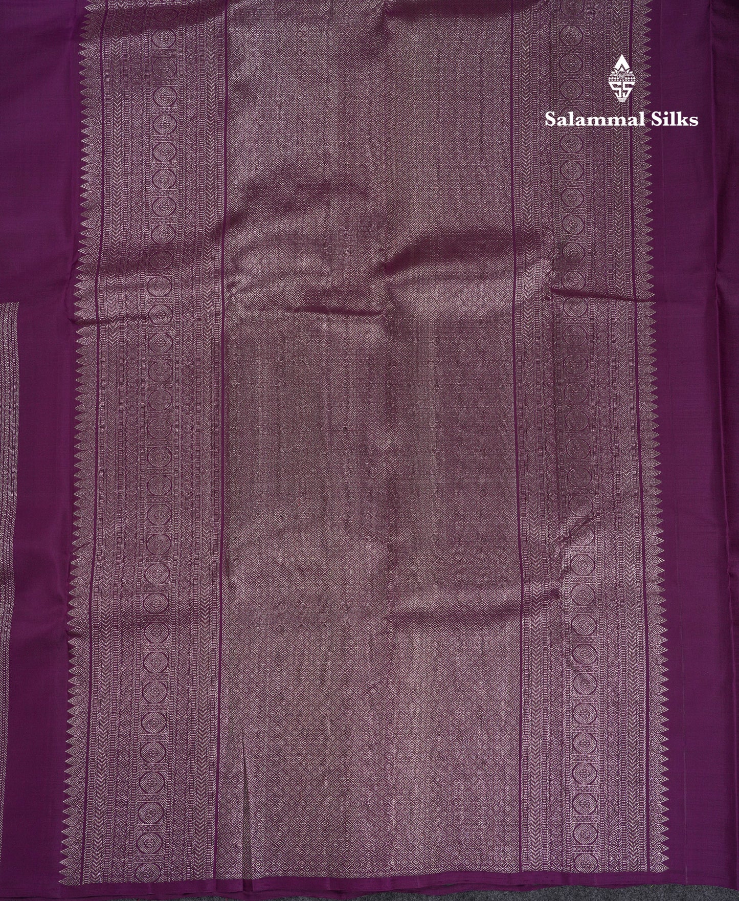Beautiful Dark Purple Fancy Pure Kanjivaram Silk Saree With Contrast Bottle Green Blouse