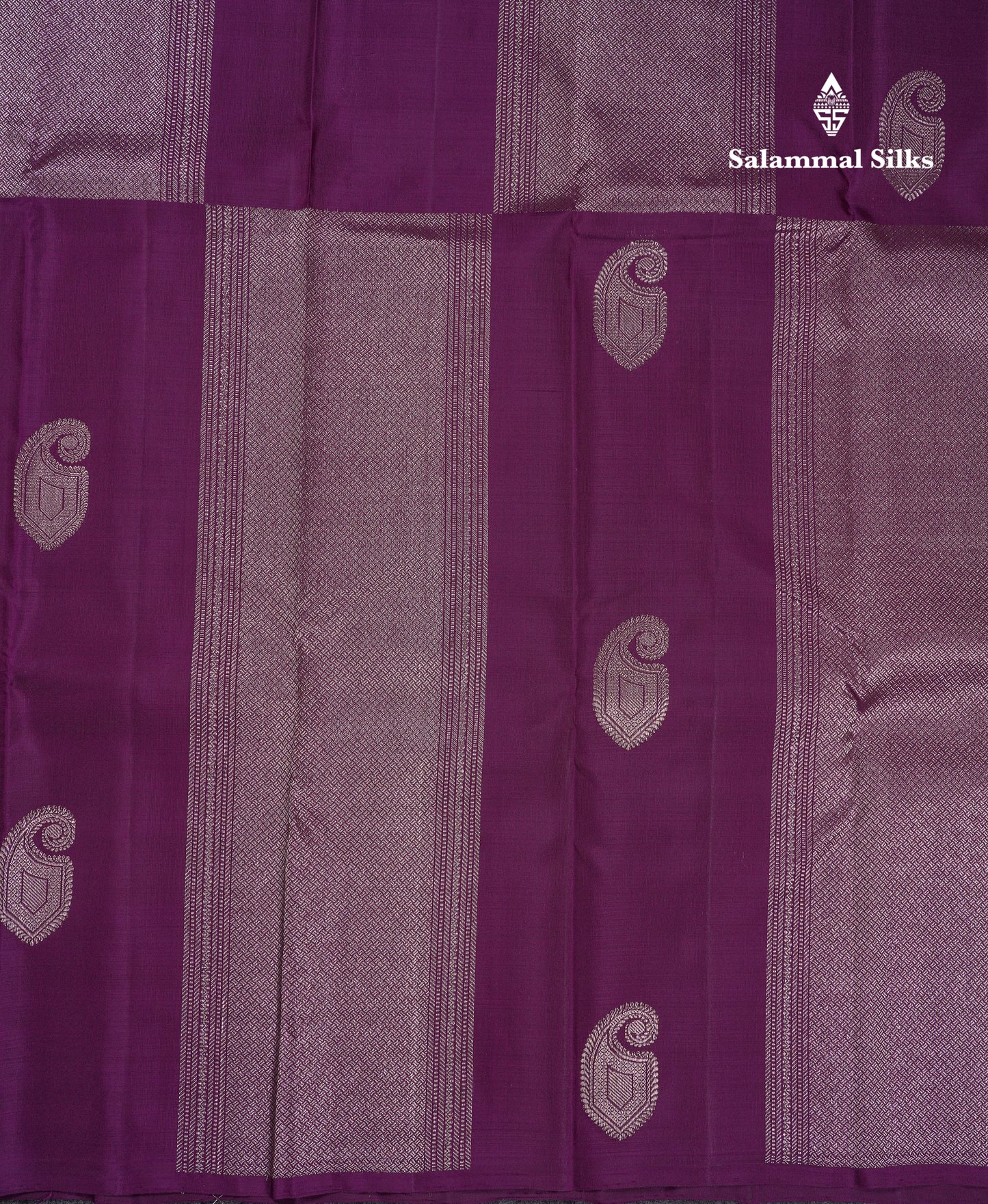 Beautiful Dark Purple Fancy Pure Kanjivaram Silk Saree With Contrast Bottle Green Blouse