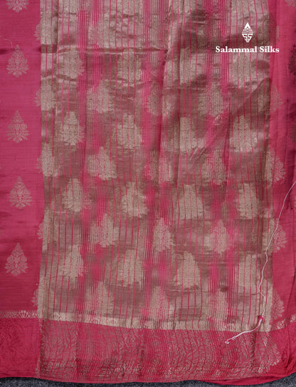 Beautiful Blue Semi Raw Silk Saree With Fancy Border
