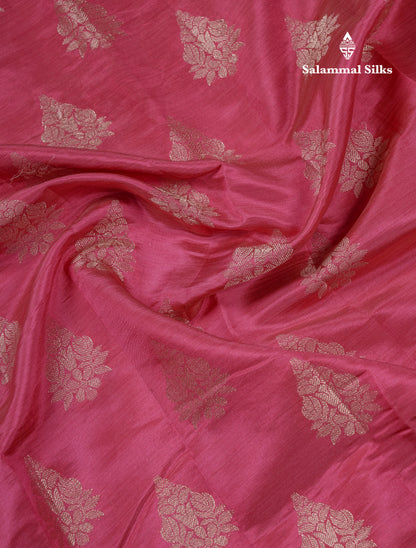 Beautiful Blue Semi Raw Silk Saree With Fancy Border