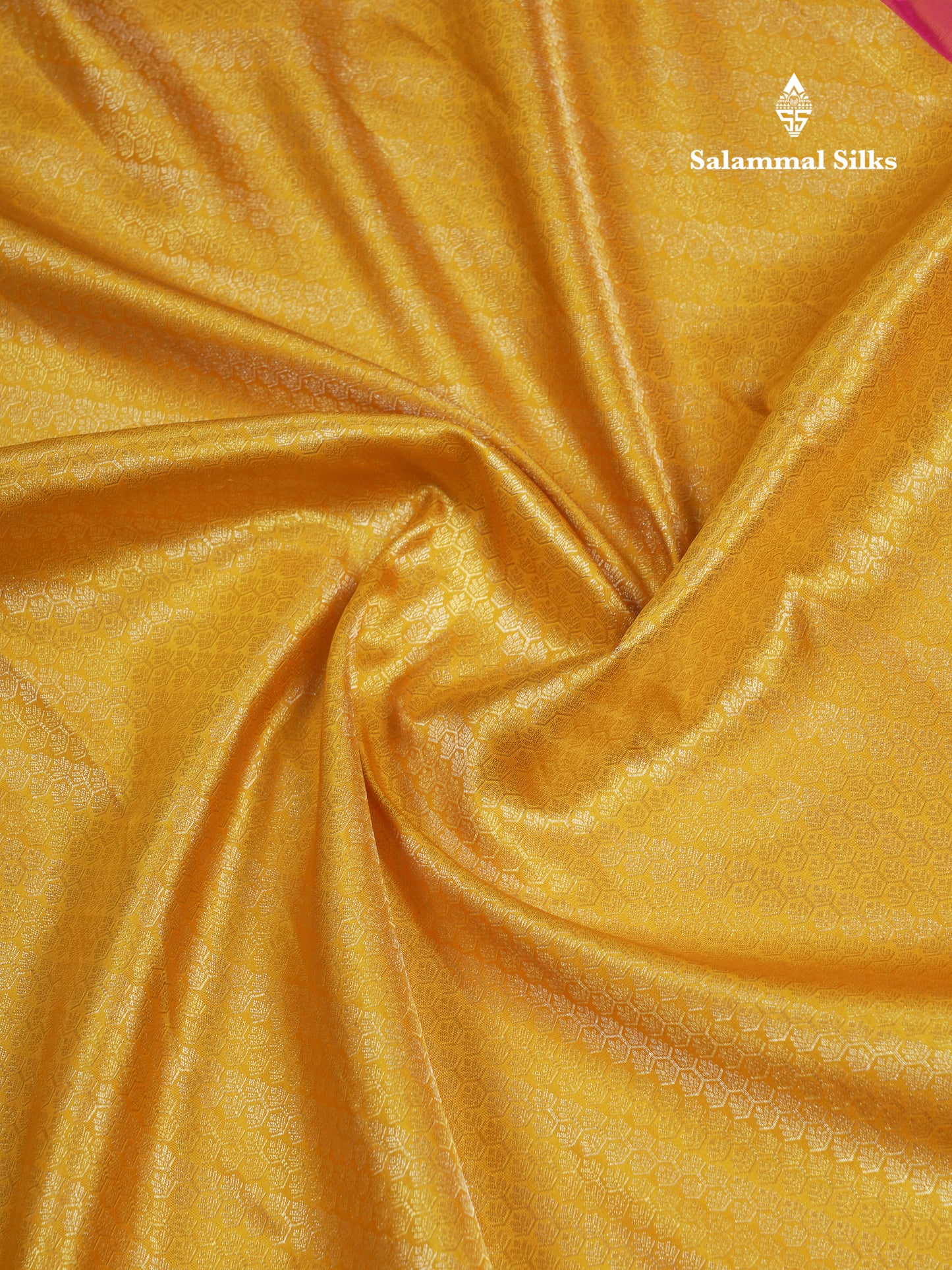Beautiful Yellow Bridal Pure Kanjivaram Silk Saree With Contrast Pink Traditional Evening Morning Border