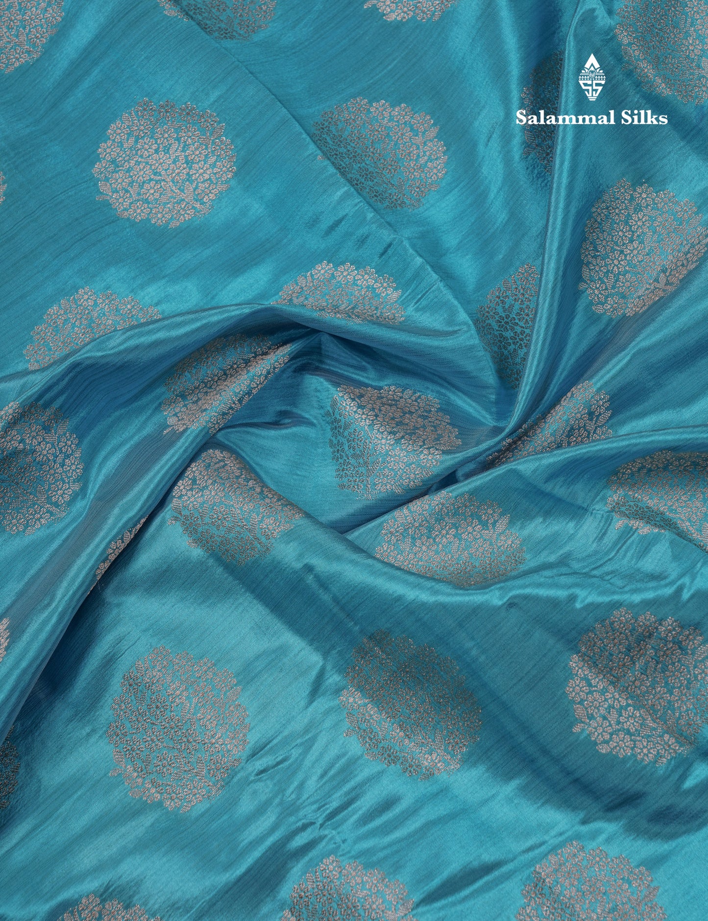 Beautiful Sky Blue Semi Raw Silk Saree With Fancy Border