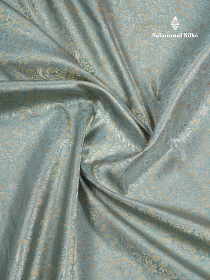 Beautiful Ice Blue Bridal Pure Kanjivaram Silk Saree With Contrast Baby Pink Traditional Evening Morning Border
