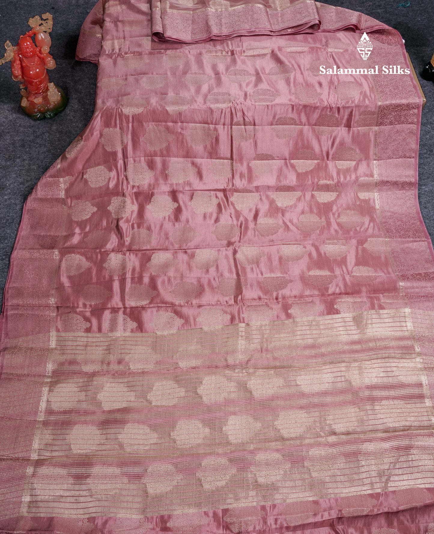Beautiful Green Semi Raw Silk Saree With Fancy Border