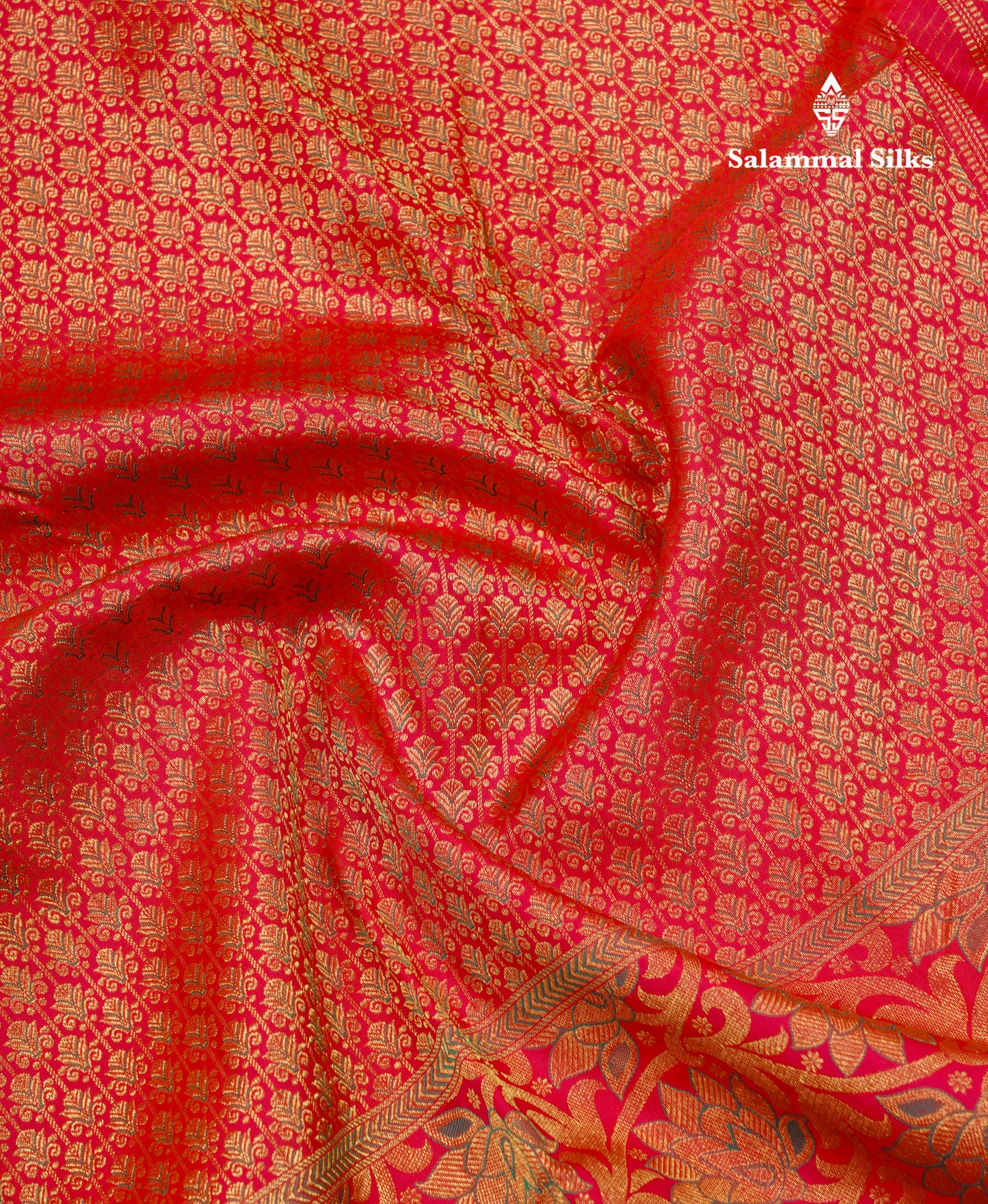 Dual Tone Reddish Pink Beautiful Menakari Work Bridal Pure Kanjivaram Silk Saree With Traditional Border