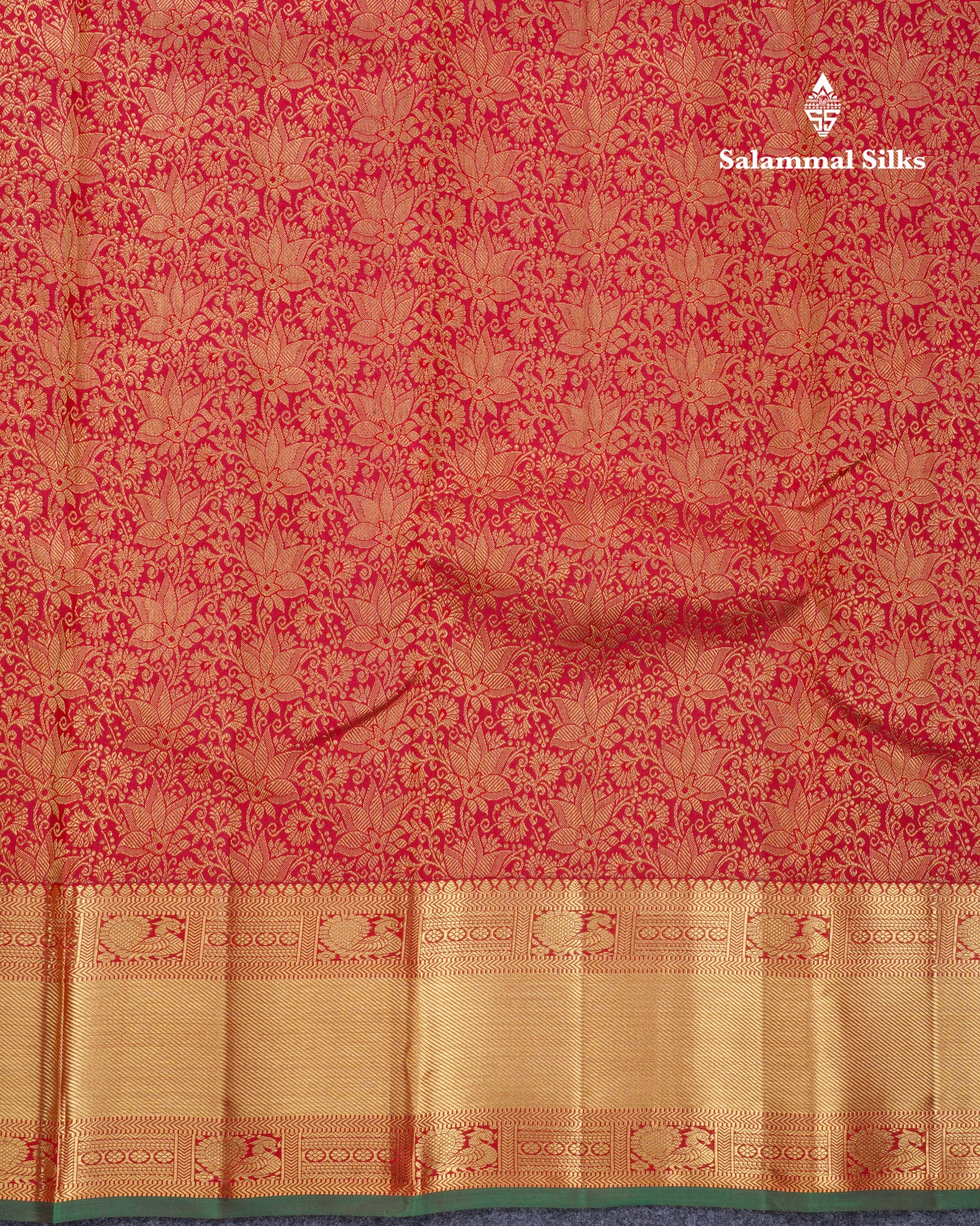 Maroon Beautiful Bridal Pure Kanjivaram Silk Saree With Contrast Bottle Green Blouse