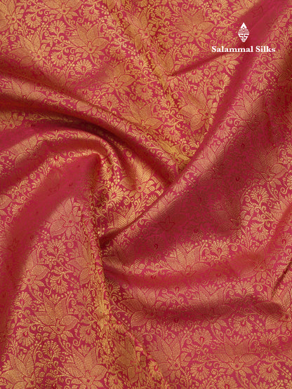 Maroon Beautiful Bridal Pure Kanjivaram Silk Saree With Contrast Bottle Green Blouse