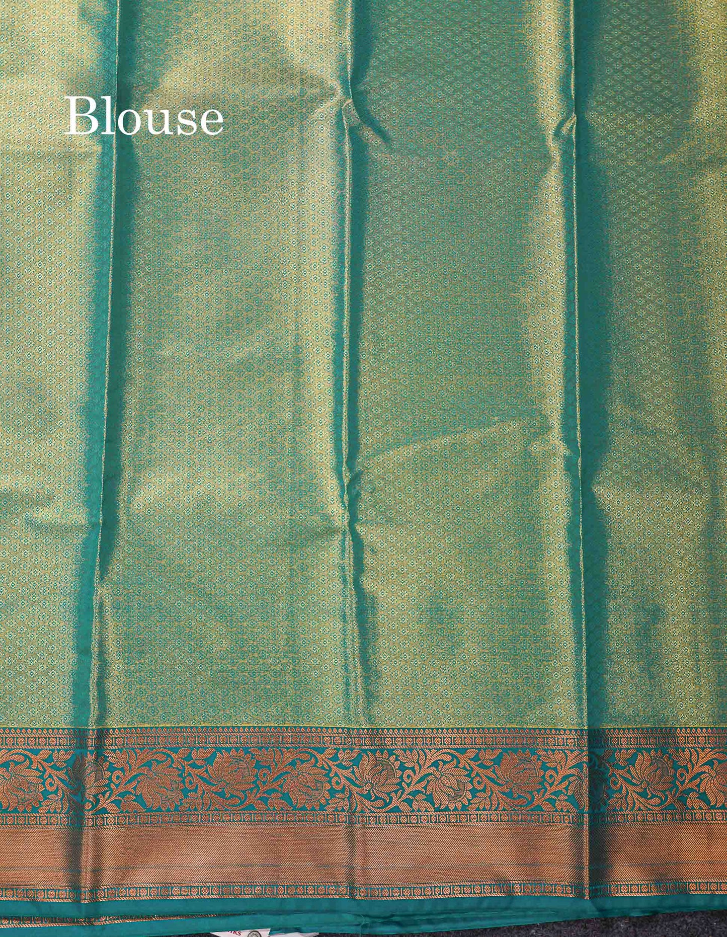 Beautiful Light Green Tissue Bridal Semi Silk Saree With Peacock Green Traditional Border