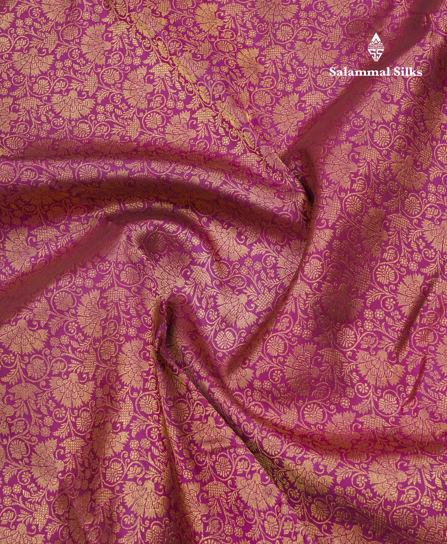 Magenta Beautiful Bridal Pure Kanjivaram Silk Saree With Traditional Evening Morning Border