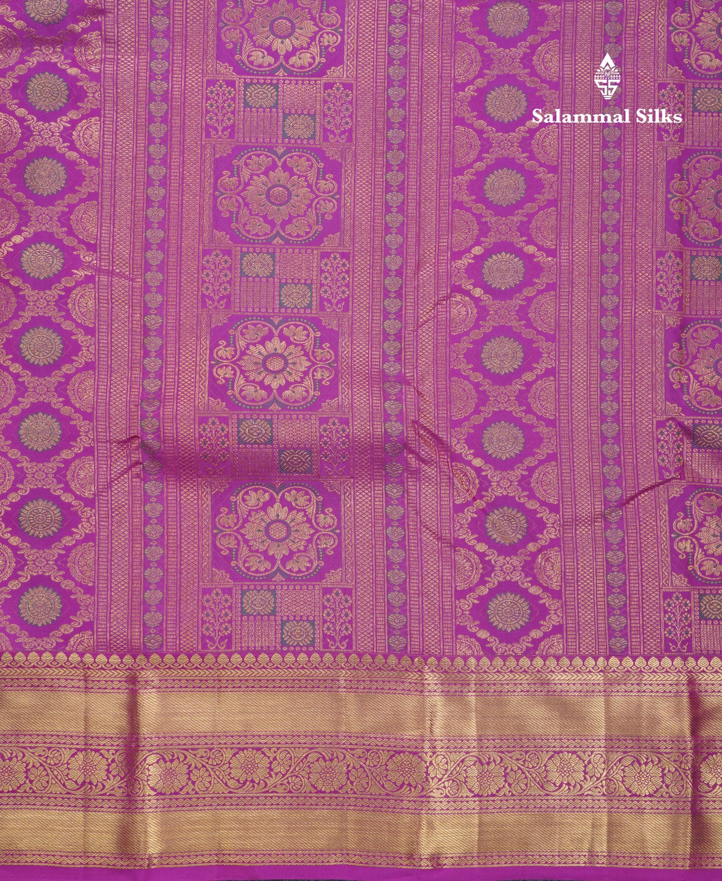 Purple Beautiful Menakari Work Bridal Pure Kanjivaram Silk Saree With Traditional Border