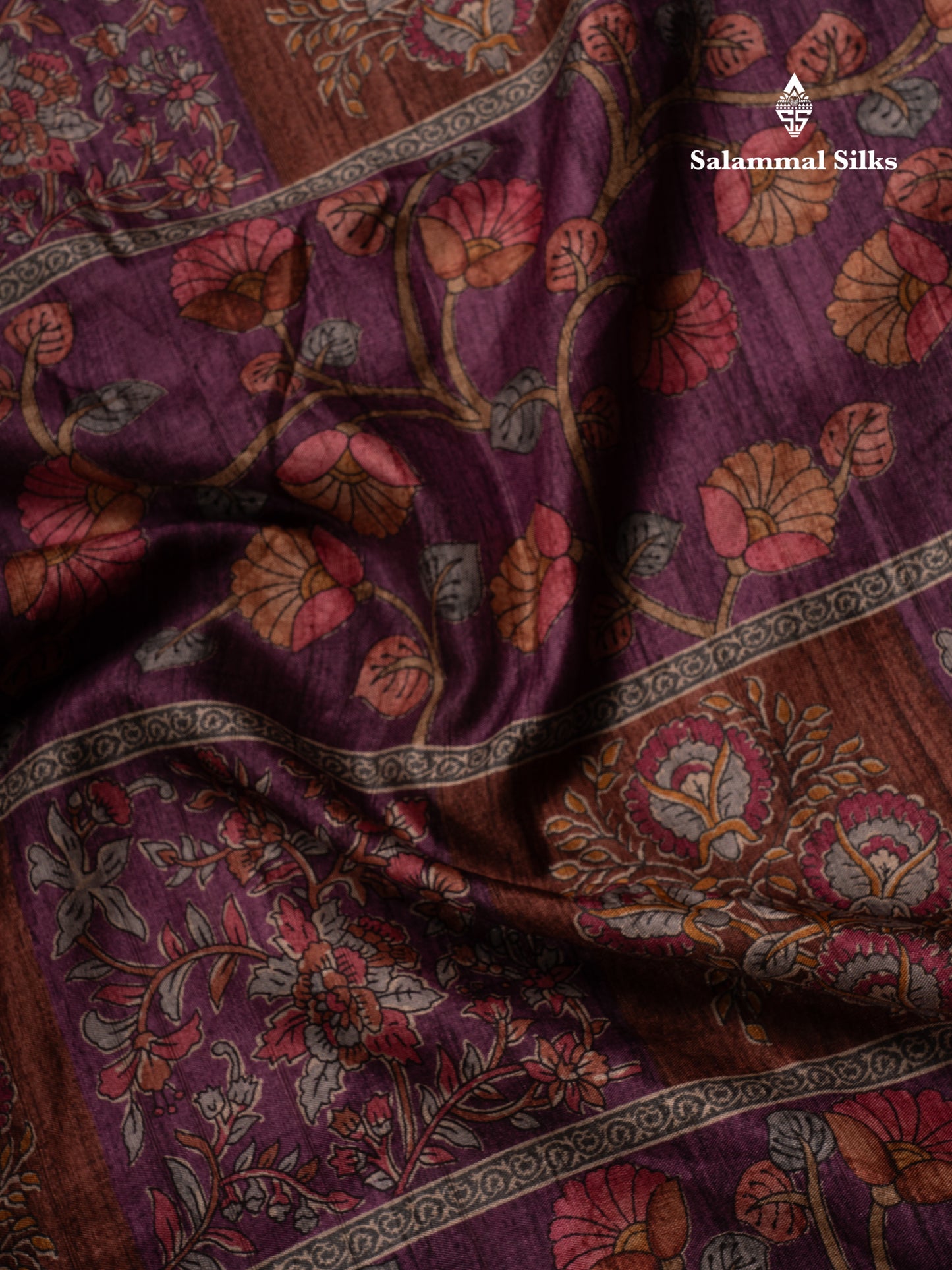 Mustard Yellow Semi Tussar Fancy Saree With Contrast Pink Shade Border