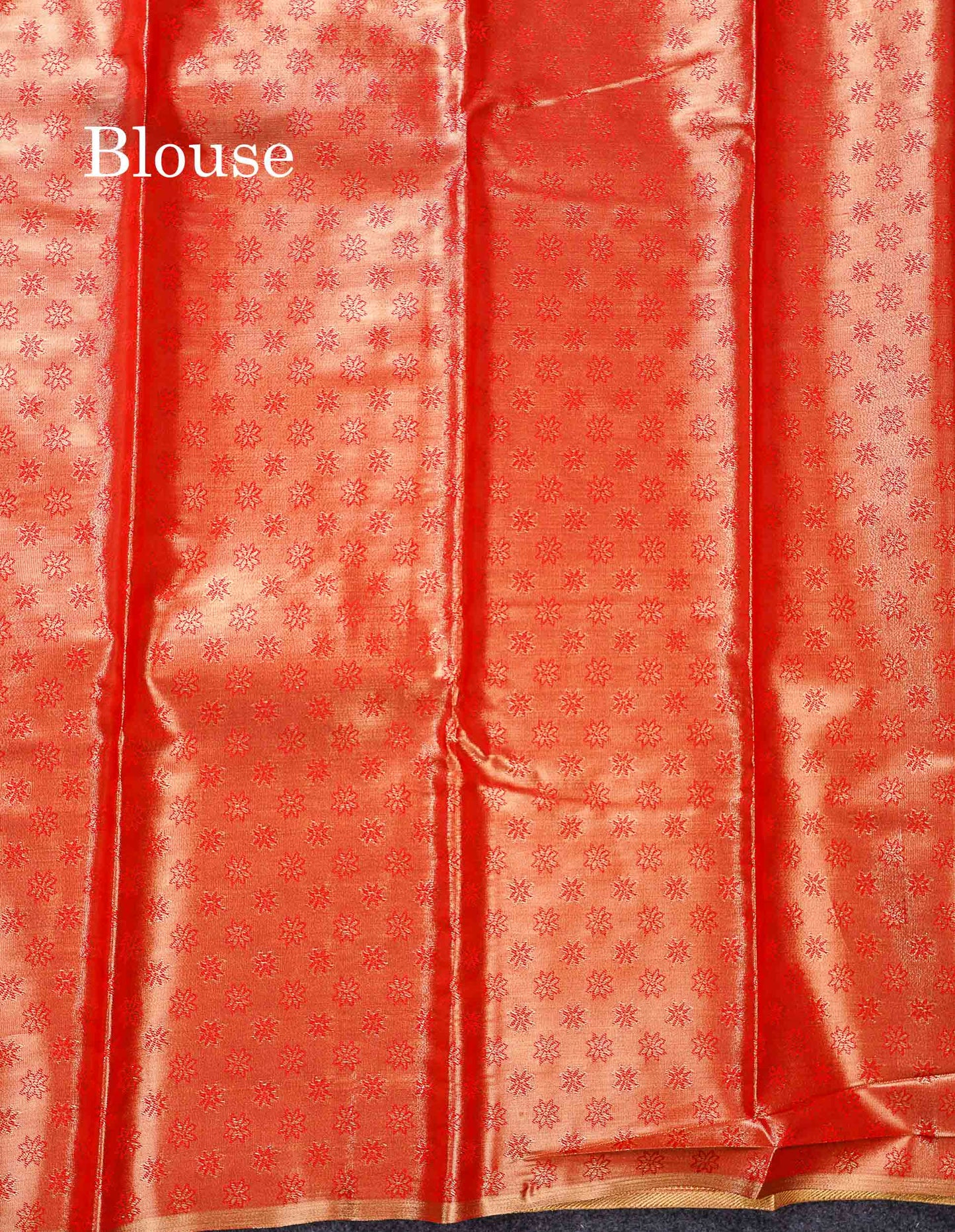 Beautiful Light Rexona Tissue Bridal Semi Silk Saree With Contrast Tomato Red Fancy Floral Evening Morning Border