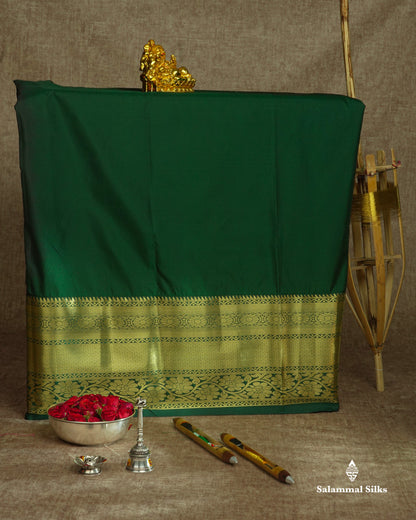 Semi Silk Pattu Pavadai (Red) With Green Blouse 45 "