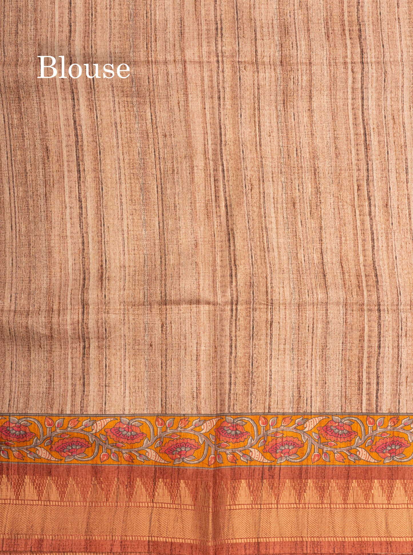 Mustard Yellow Semi Tussar Fancy Saree With Contrast Pink Shade Border