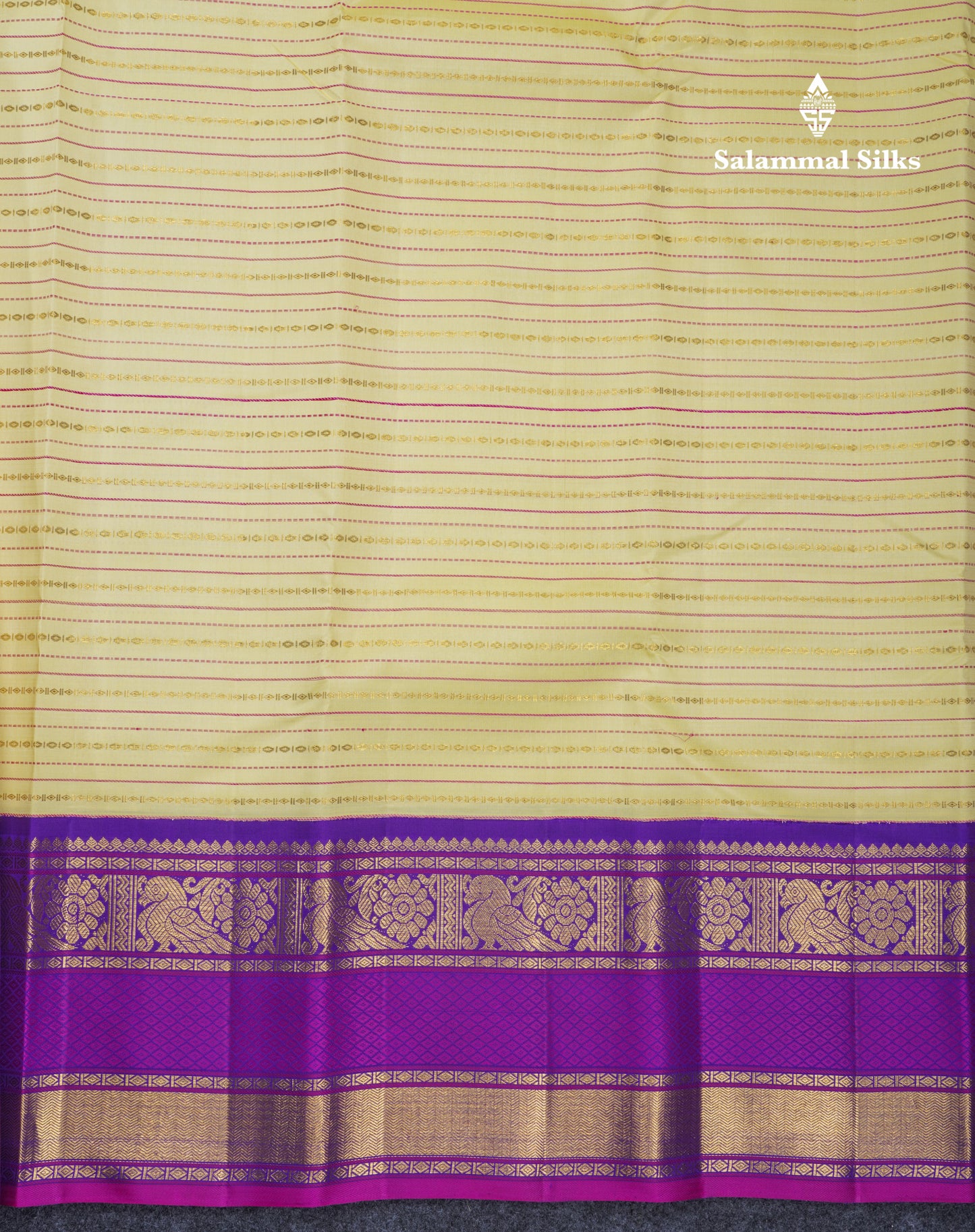 Beautiful Parrot Green Vintage Veldhari Pure Kanjivaram Silk Saree With Reddish Pink Traditional Rettapet Border