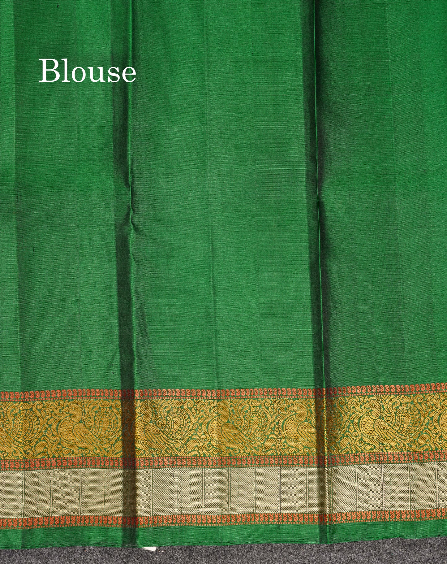 Beautiful Dark Purple Thread Work Butta Pure Kanjivaram Silk Saree With Contrast Bottle Green Traditional Border