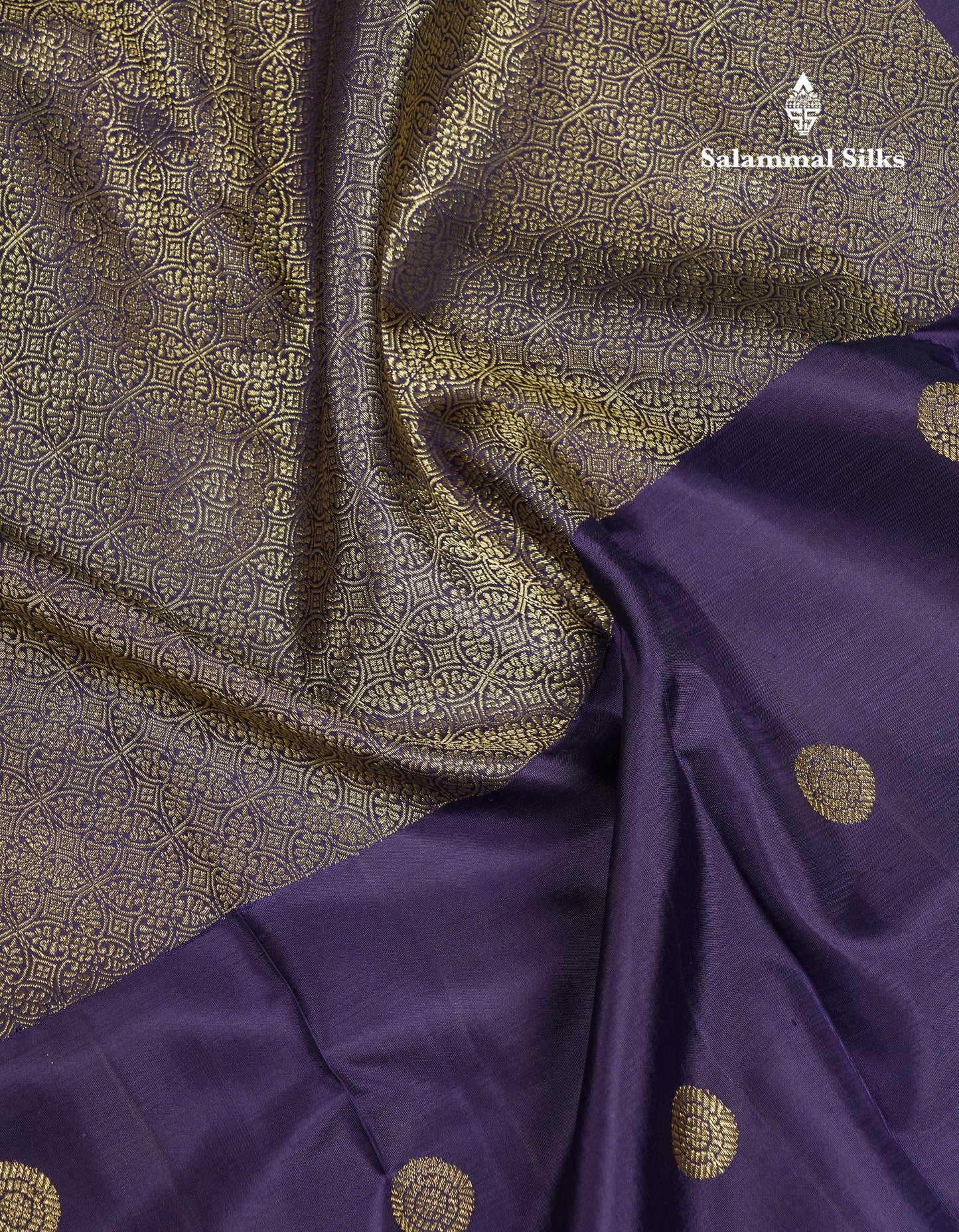 Beautiful Navy Blue Fancy Pure Kanjivaram Silk Saree With Contrast Rexona Blouse