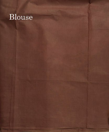 White Batik Print Sungudi Pure Cotton Saree With Contrast Grey Border