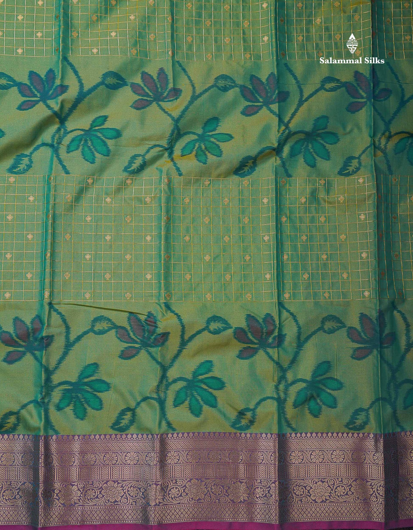 Beautiful Dual Tone Pink Pochampalli Design Semi Silk Saree With Contrast Magenta Pink Traditional Border