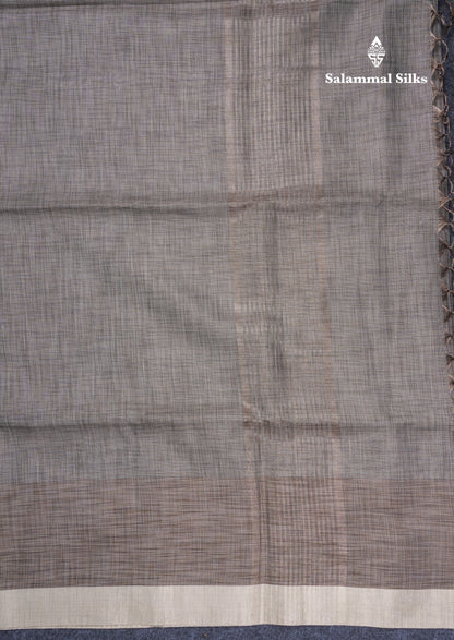 Light Elaichi Green Silver Zari Lines Linen Cotton Mix Fancy Saree With Blouse