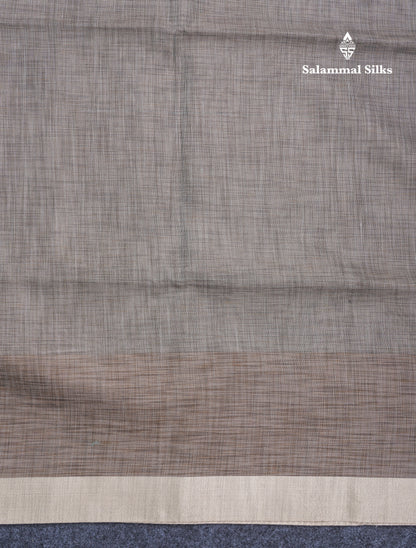 Light Elaichi Green Silver Zari Lines Linen Cotton Mix Fancy Saree With Blouse