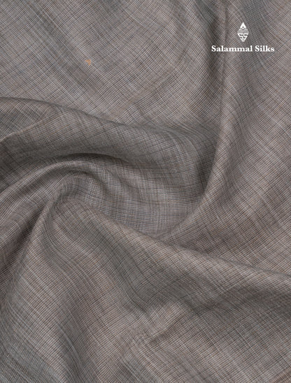 Light Elaichi Green Silver Zari Lines Linen Cotton Mix Fancy Saree With Blouse