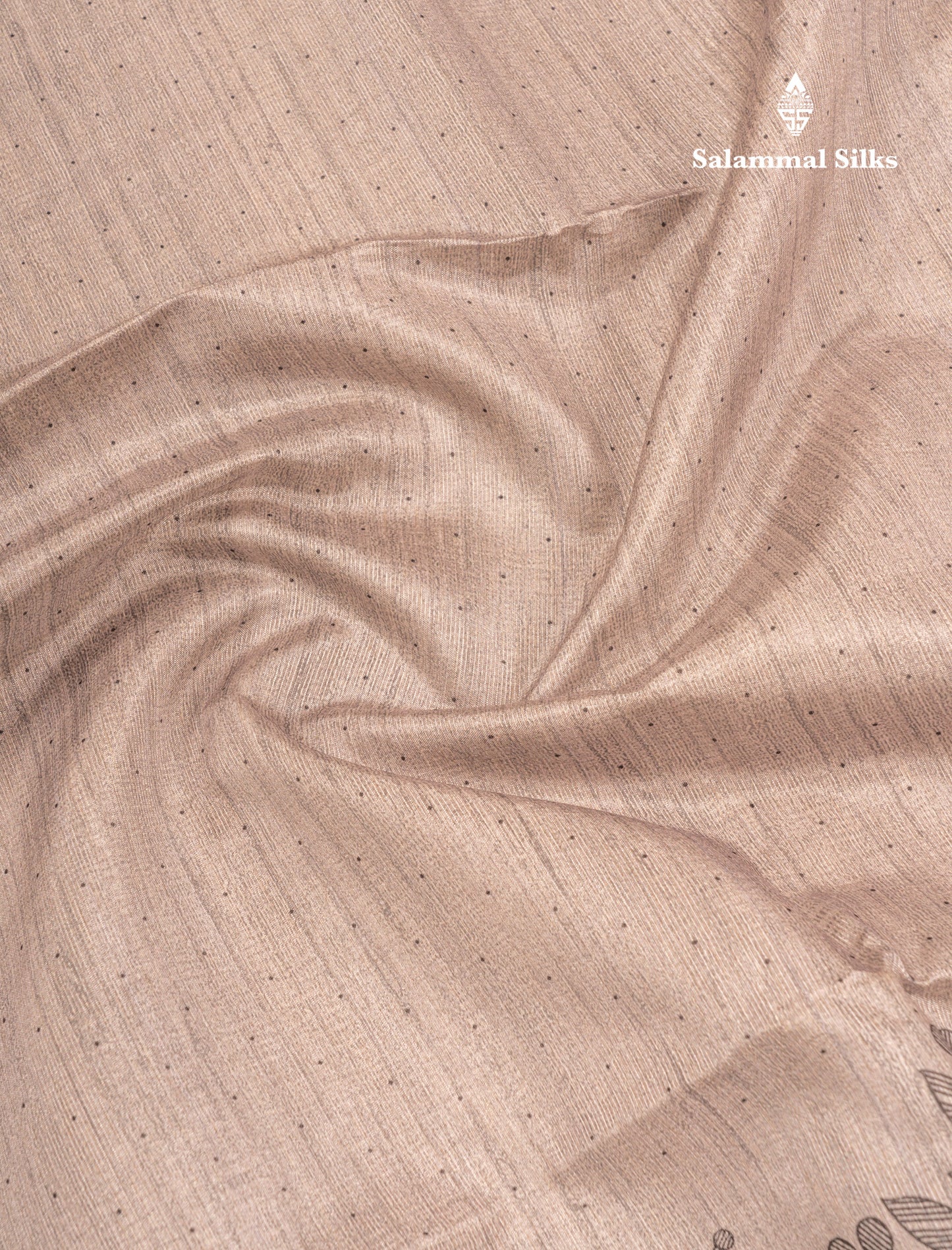 Grey Colour Semi Tussar Fancy Saree With Designer Blouse