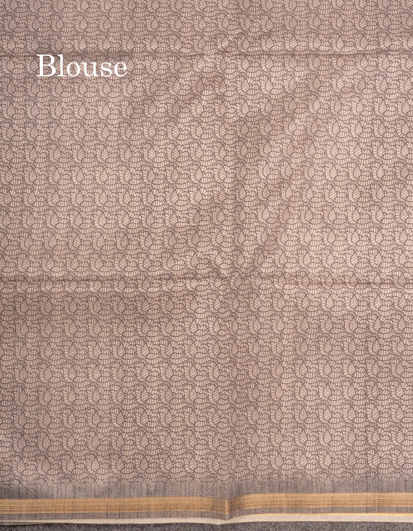 Grey Colour Semi Tussar Fancy Saree With Designer Blouse