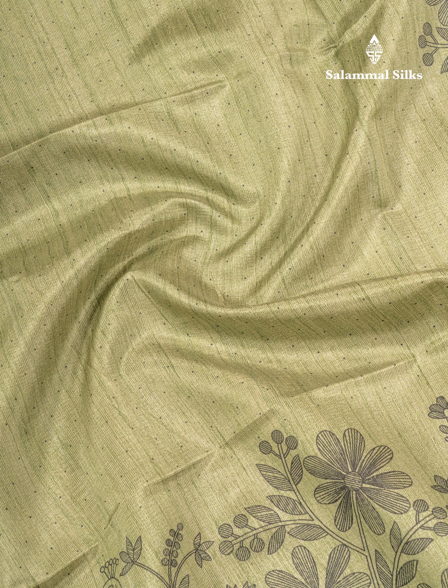 Grey Colour Semi Tussar Fancy Saree With Designer Blouse