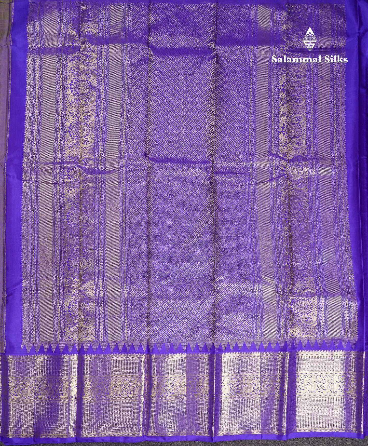 Beautiful Manthulir Yellow Pure Kanjivaram Silk Saree With Contrast Royal Blue Traditional Evening Morning Border