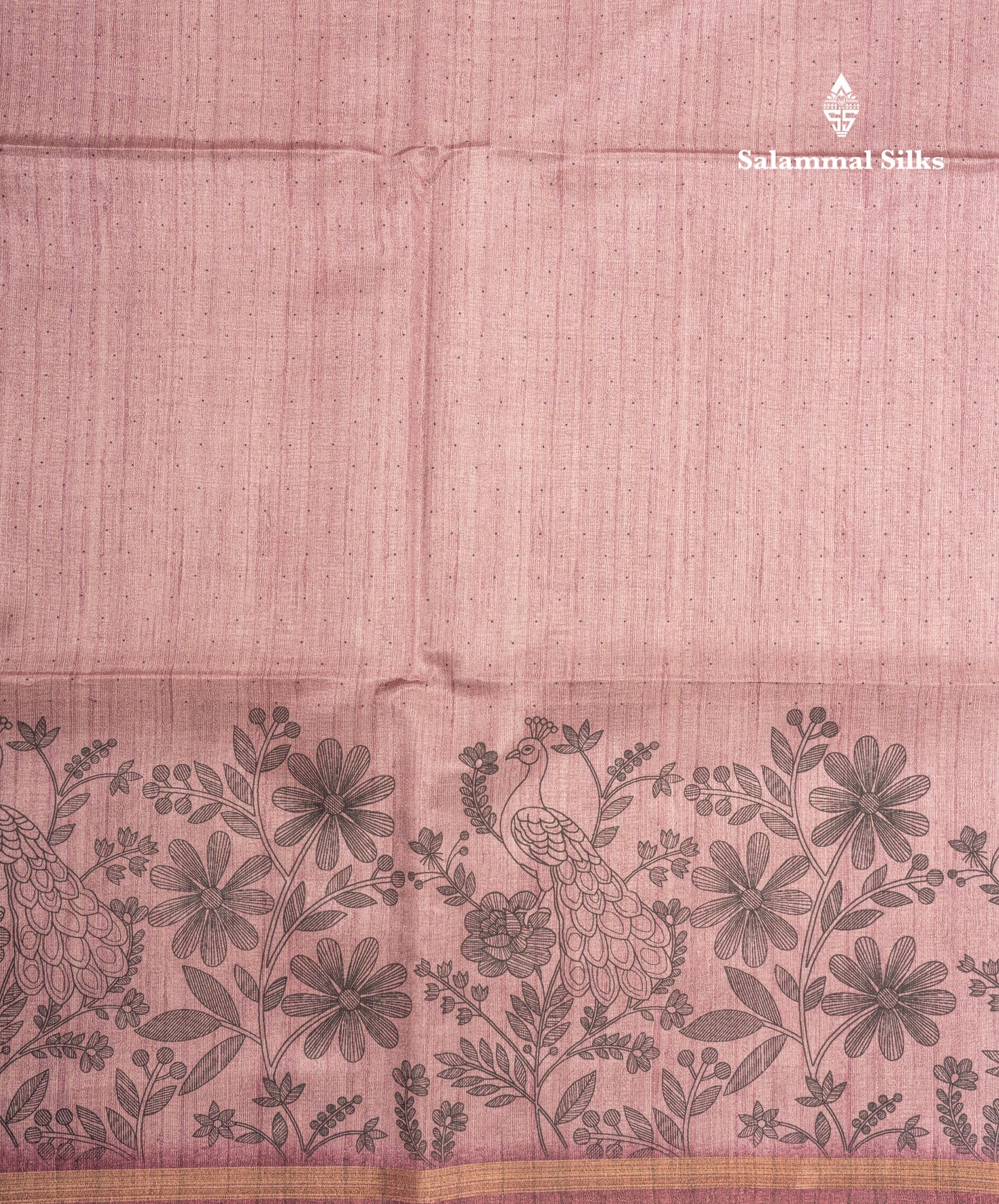 Grey Colour Semi Tussar Fancy Saree With Designer Blouse