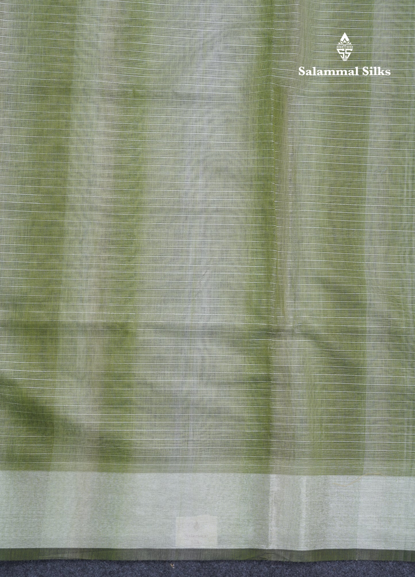 Light Elaichi Green Silver Zari Lines Linen Cotton Mix Fancy Saree With Blouse