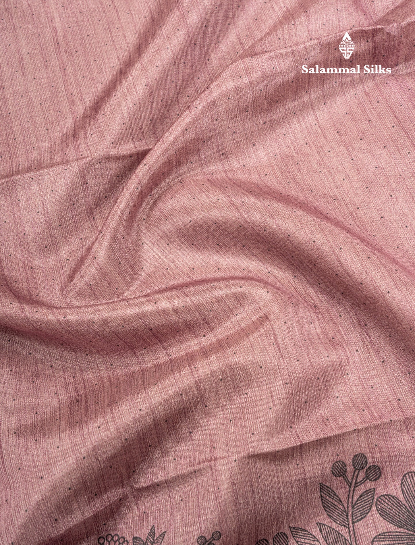 Grey Colour Semi Tussar Fancy Saree With Designer Blouse