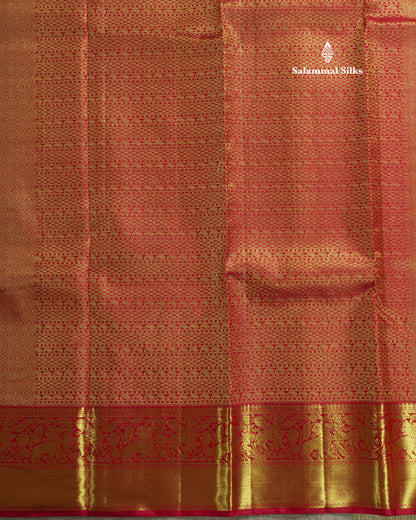 Maroon Traditional Vanasingaram Bridal Pure Kanjiivaram Silk Saree With Beautiful Border
