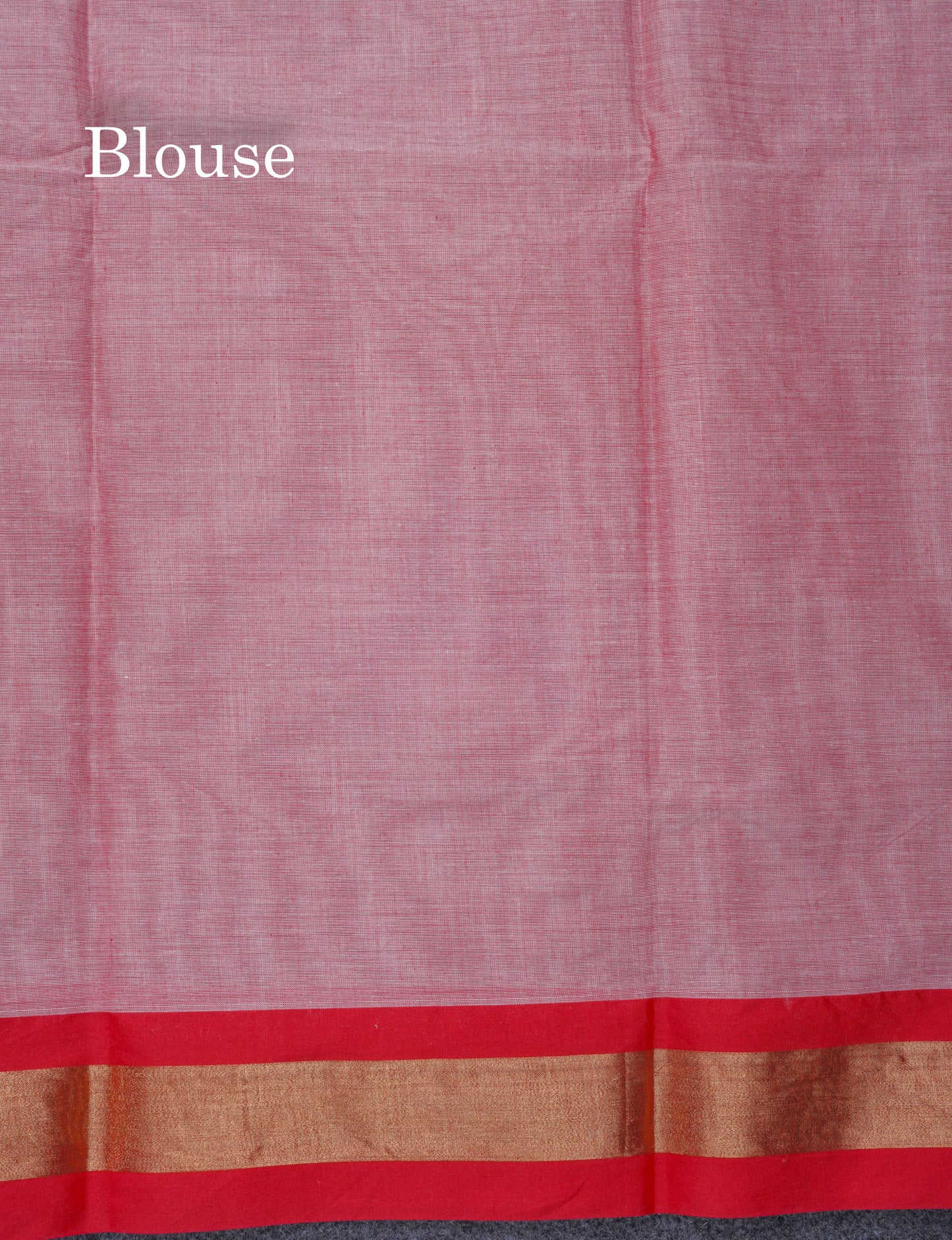 Onion Pink Printed Pure Cotton Saree With Contrast Chilly Red Border