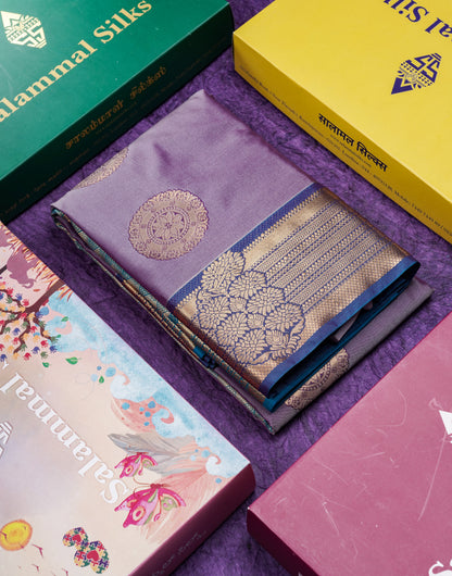 Beautiful Rust Orange Traditional Buttas Semi Silk Saree With Dark Maroon Border