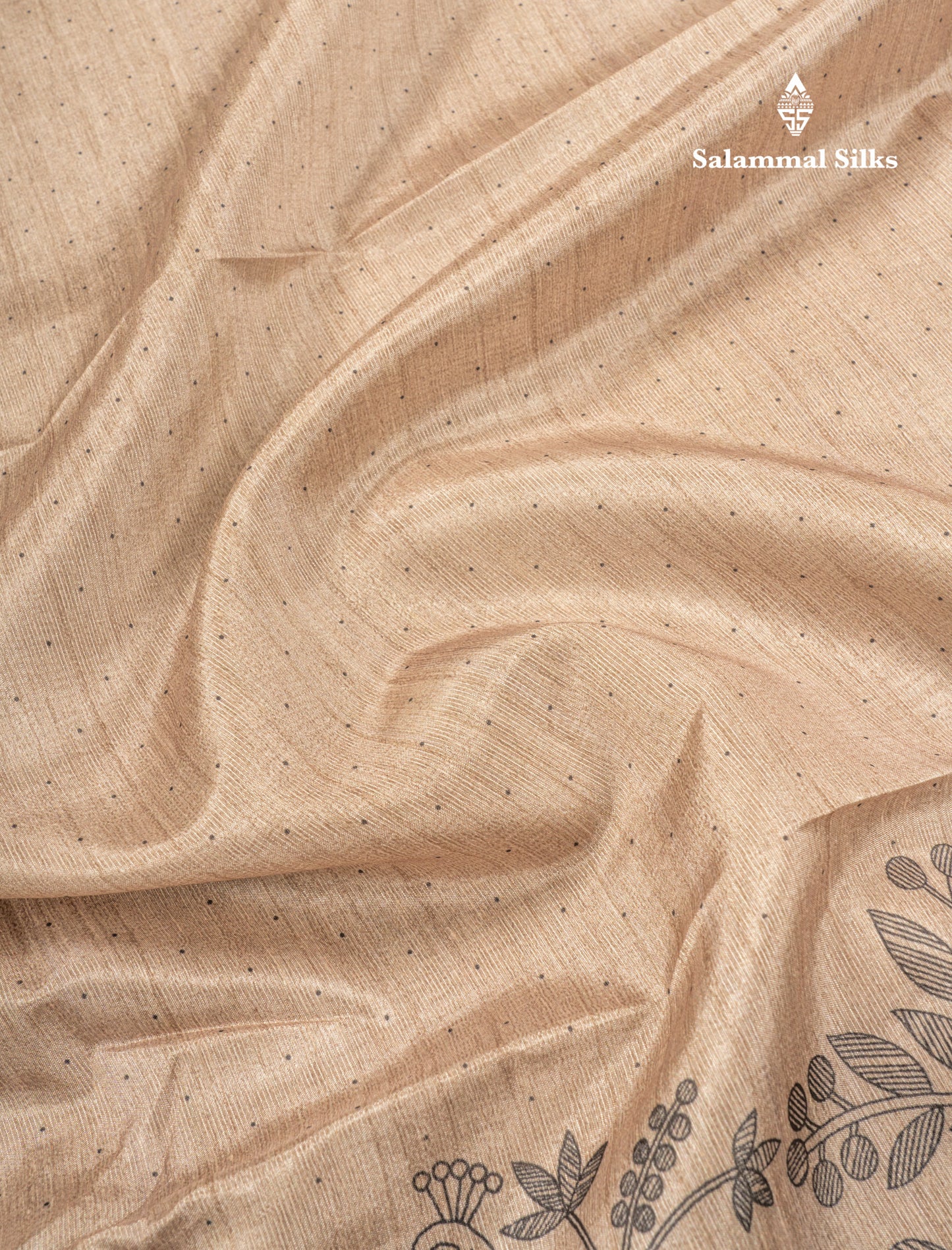 Grey Colour Semi Tussar Fancy Saree With Designer Blouse