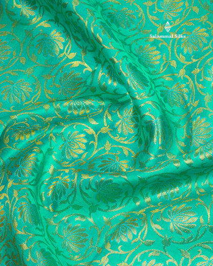 Ramar Blue Bridal Pure Kanjivaram Silk Saree With Royal Blue Long Border