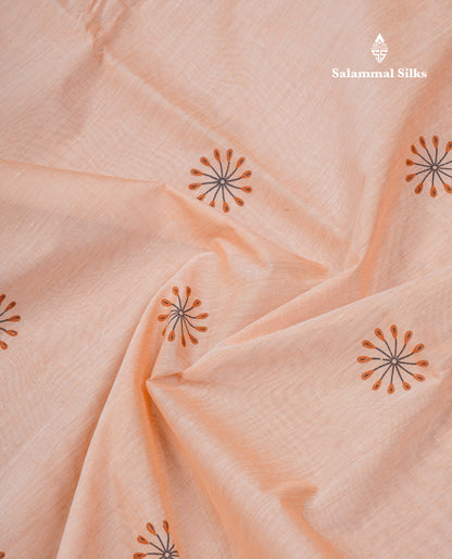 Onion Pink Printed Pure Cotton Saree With Contrast Chilly Red Border
