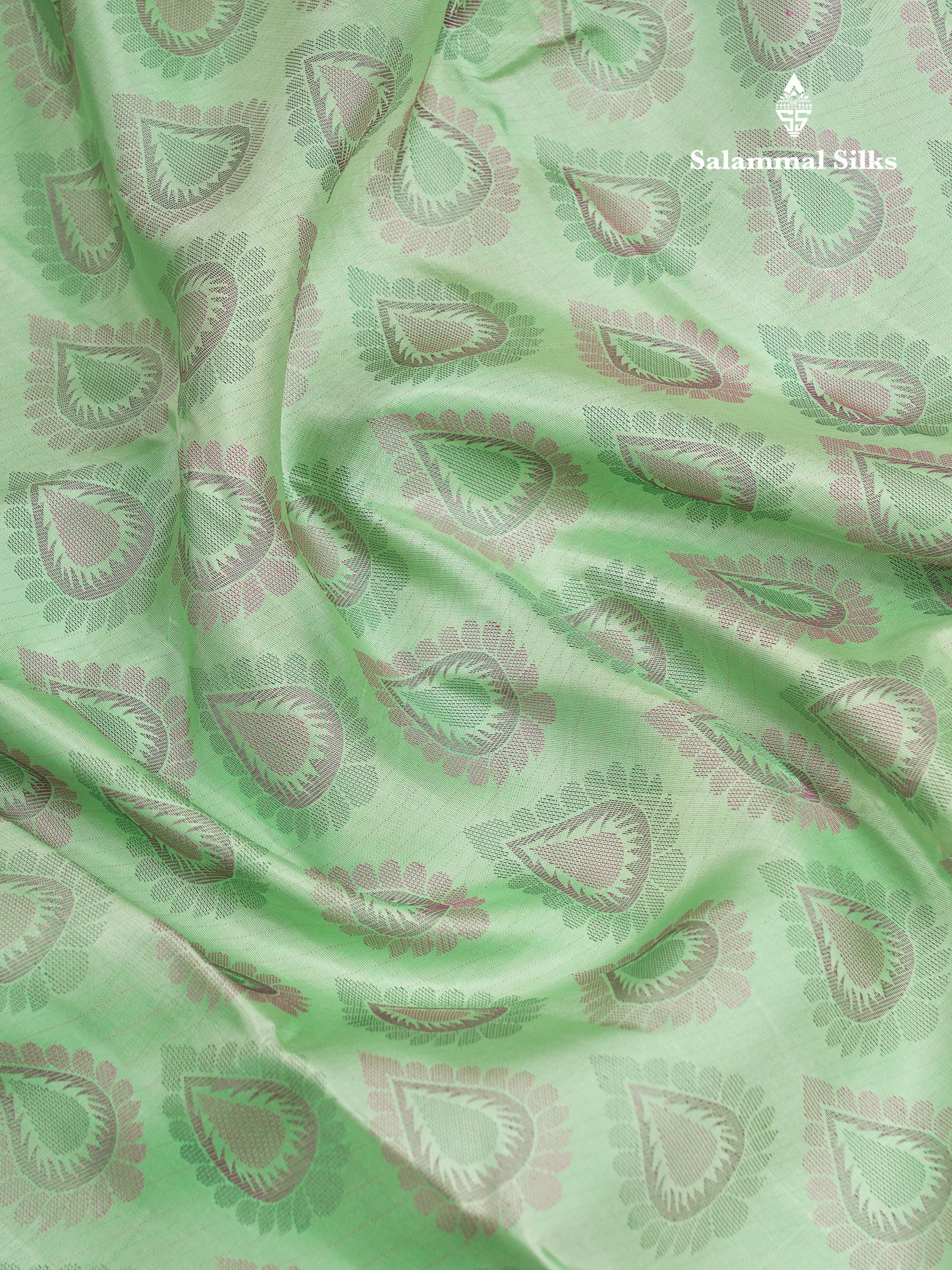 Beautiful Rexona Green Pure Kanjivaram Silk Saree WithTraditional Border