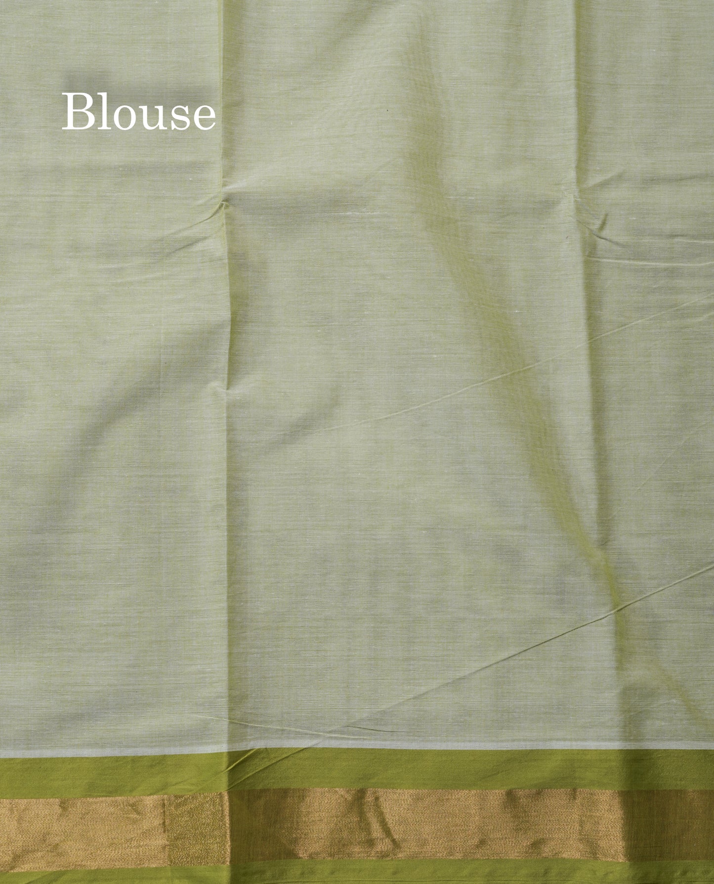 Light Elaichi Green Printed Pure Cotton Saree With Contrast Parrot Green Small Border