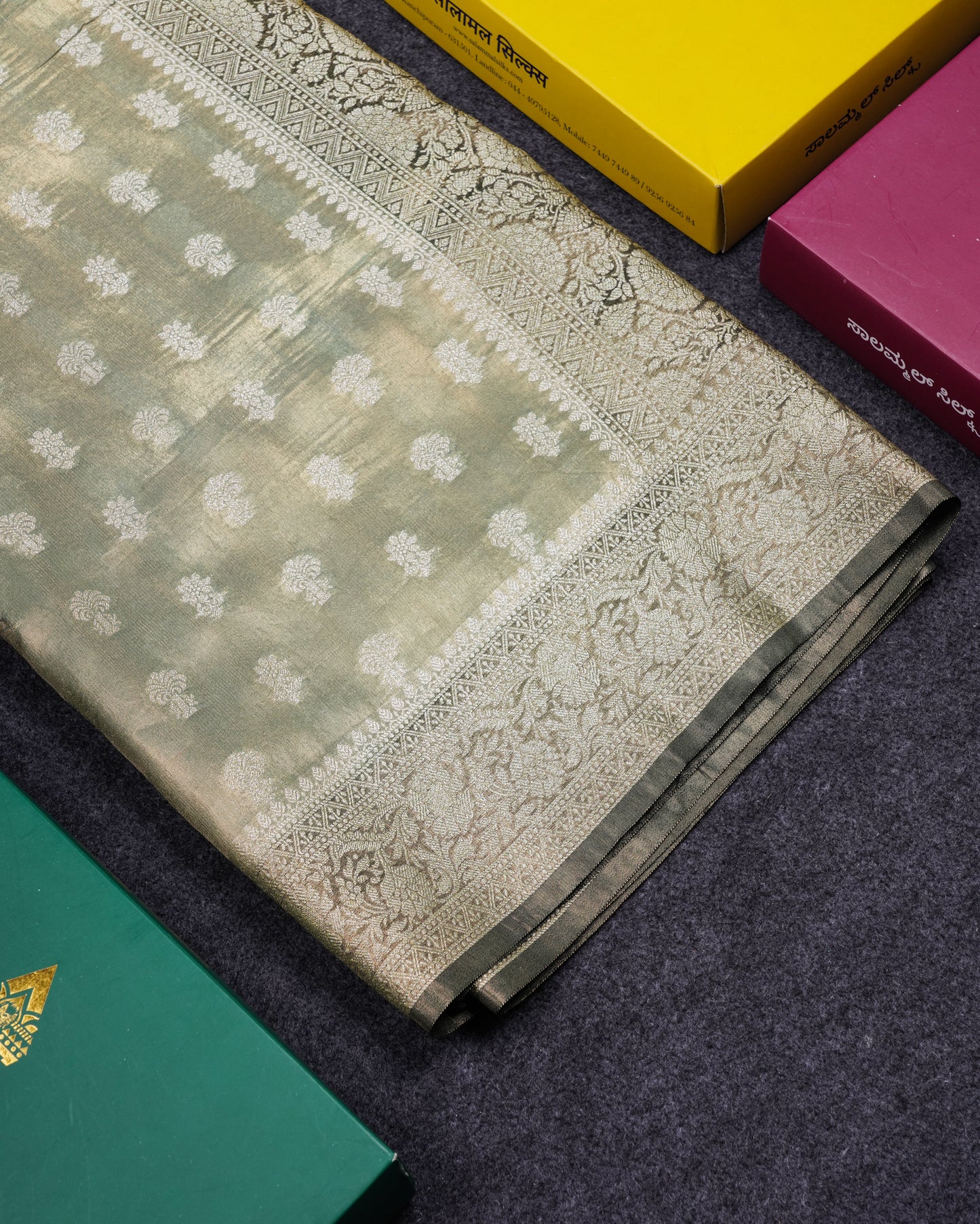 Beautiful Cream Pink Tissue Silk Mix Fancy Saree With Violet Border
