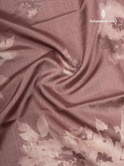 Pastel Blue Colour Semi Tussar Fancy Saree With Small Zari Border