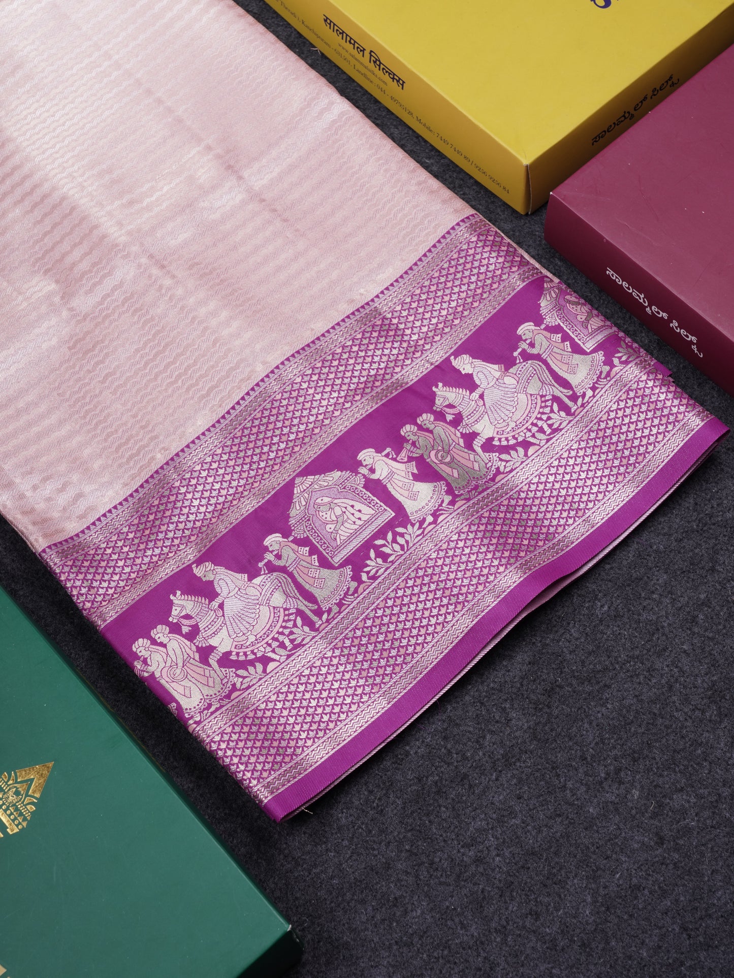 Beautiful Light Green Tissue Silk Mix Saree With Contrast Vadamalli Traditional Pallaku Evening Morning Border