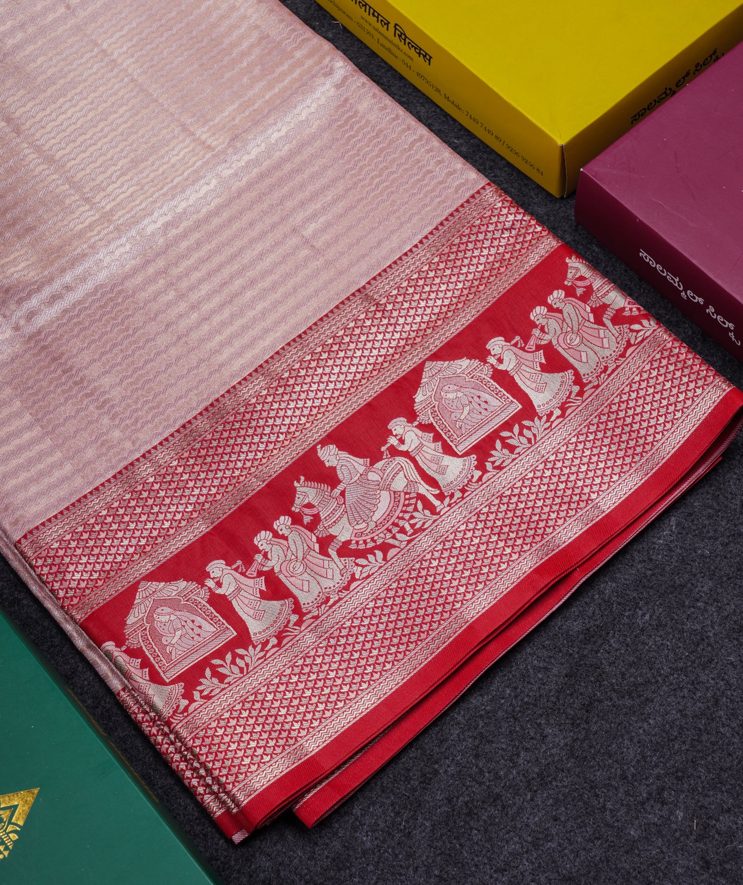 Beautiful Light Green Tissue Silk Mix Saree With Contrast Vadamalli Traditional Pallaku Evening Morning Border