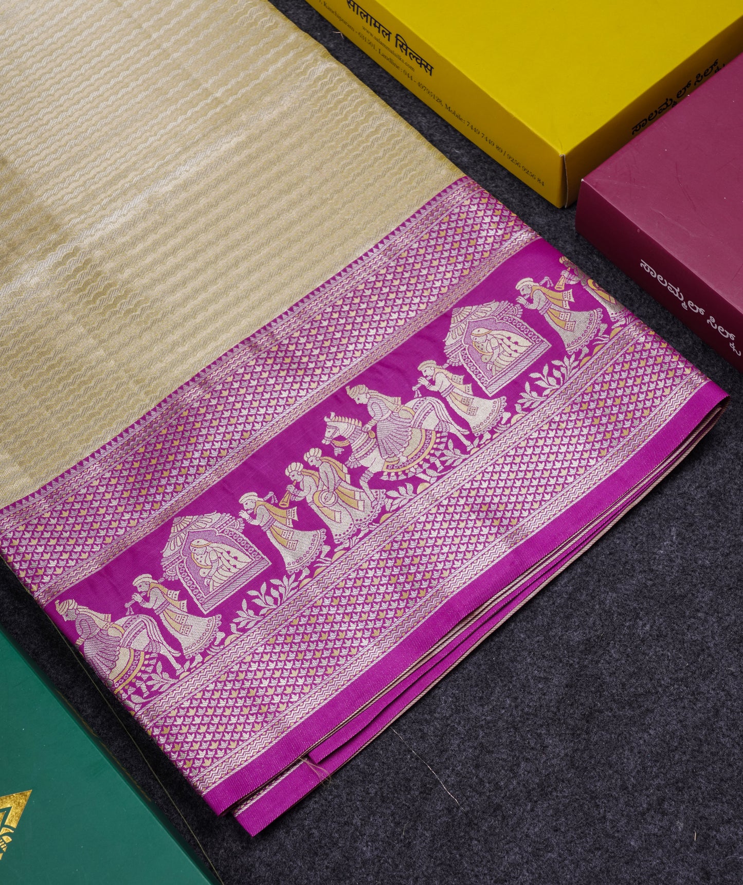 Beautiful Light Green Tissue Silk Mix Saree With Contrast Vadamalli Traditional Pallaku Evening Morning Border