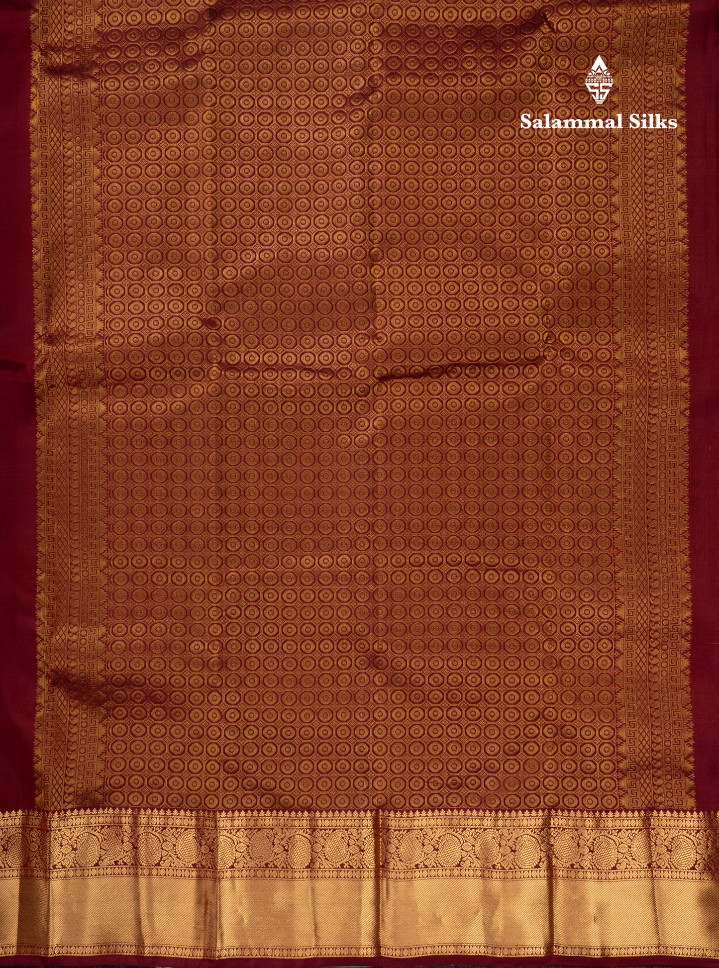 Dark Maroon Pure Silk Mix Saree With Contrast Rexona Blouse