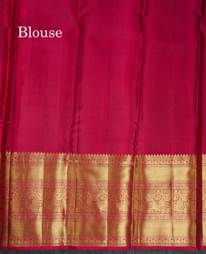 Beautiful Mustard Yellow Bridal Pure Kanjivaram Silk Saree With Contrast Maroon Traditional Evening Morning Border